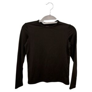 Classic Black Kids Thermal Long Sleeve Shirt